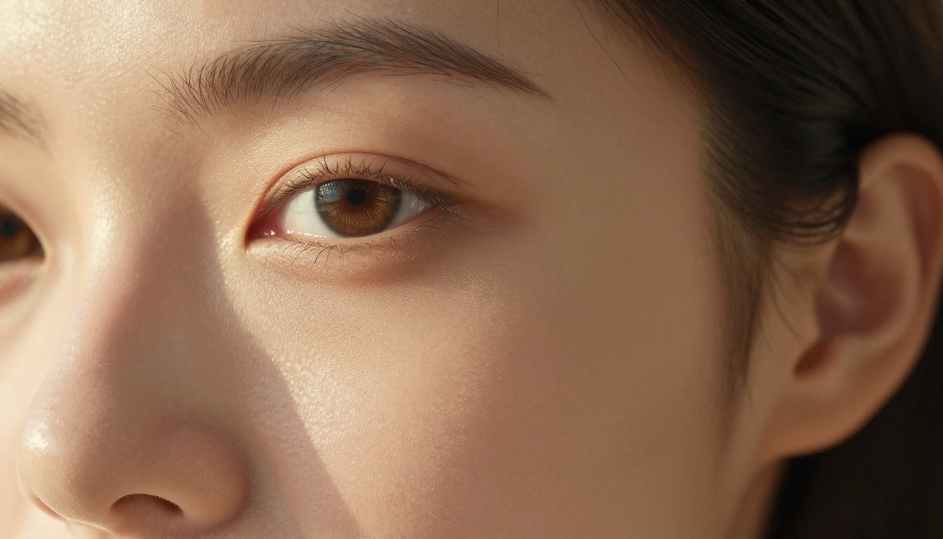 Extreme close-up photorealistic skin and facial detail