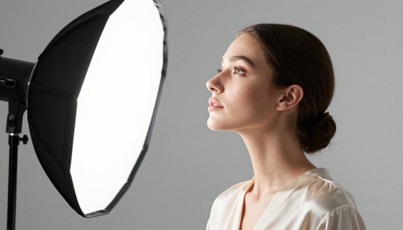 Butterfly lighting portrait, high fashion symmetrical cheekbone illumination Butterfly lighting portrait, high fashion symmetrical cheekbone illumination