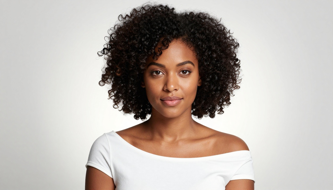 Studio beauty portrait with professional three-point lighting