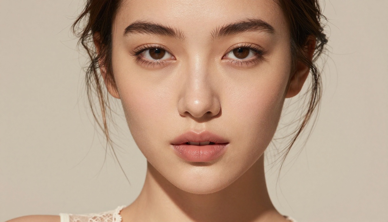 Close-up beauty portrait studio lighting