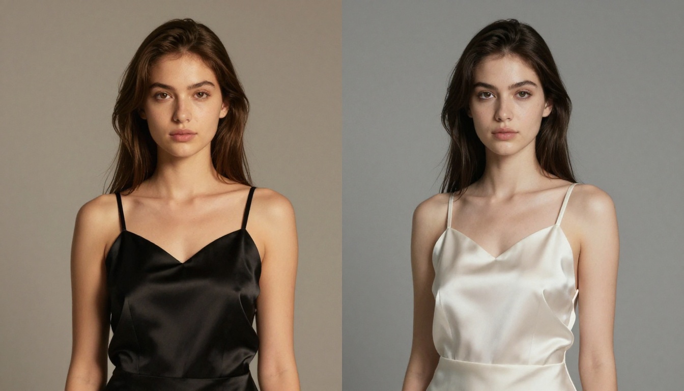 Comparison of two AI-generated images side by side in photography studio Comparison of two AI-generated images side by side in photography studio