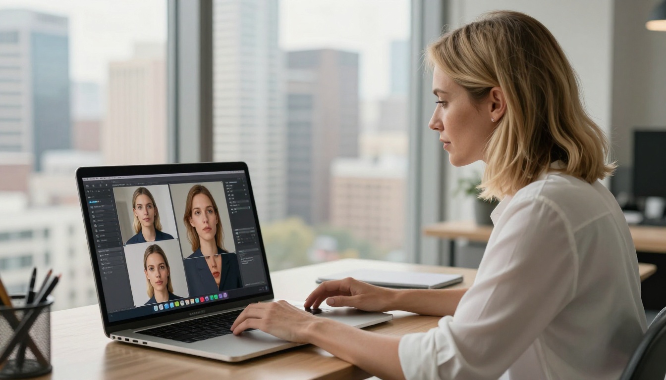 AI comparison interface on laptop screen AI comparison interface on laptop screen
