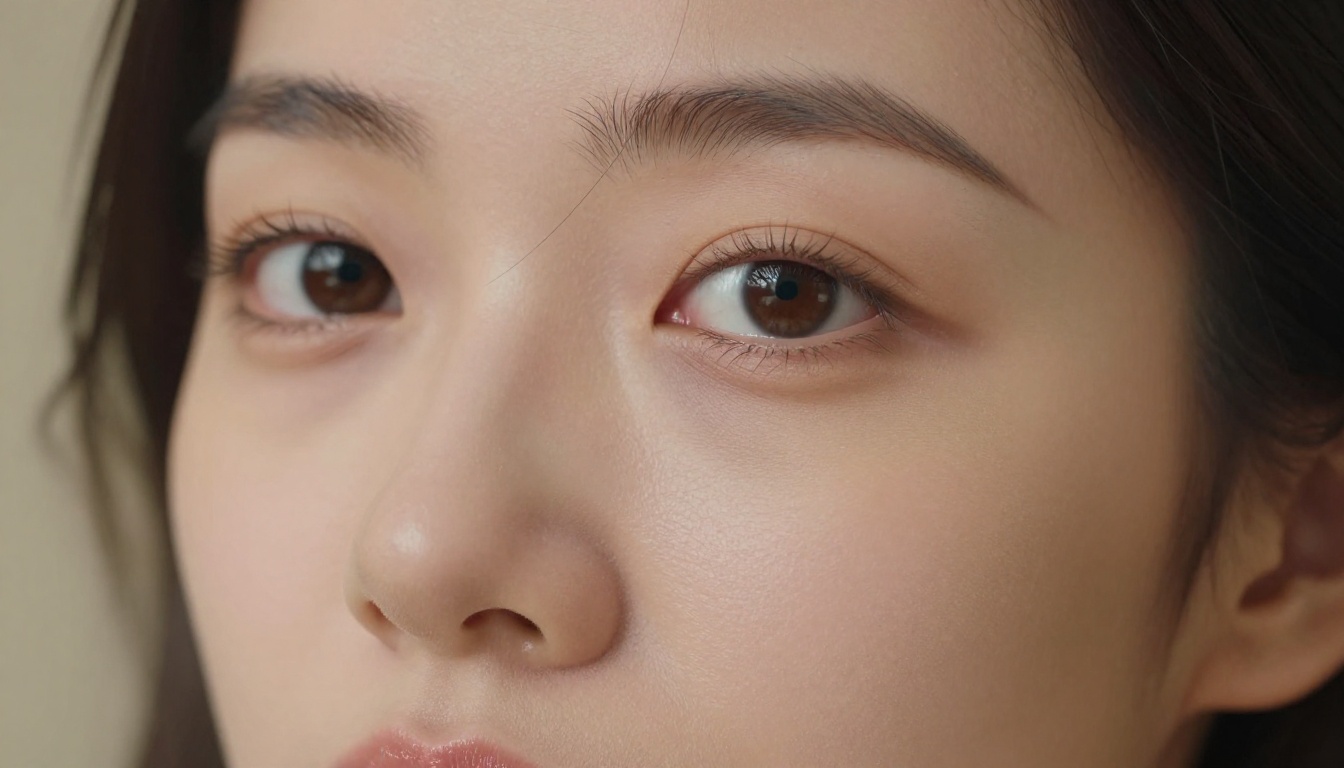 Extreme close-up portrait showing photorealistic skin detail with Kodak Portra 400 film grain and 85mm lens bokeh