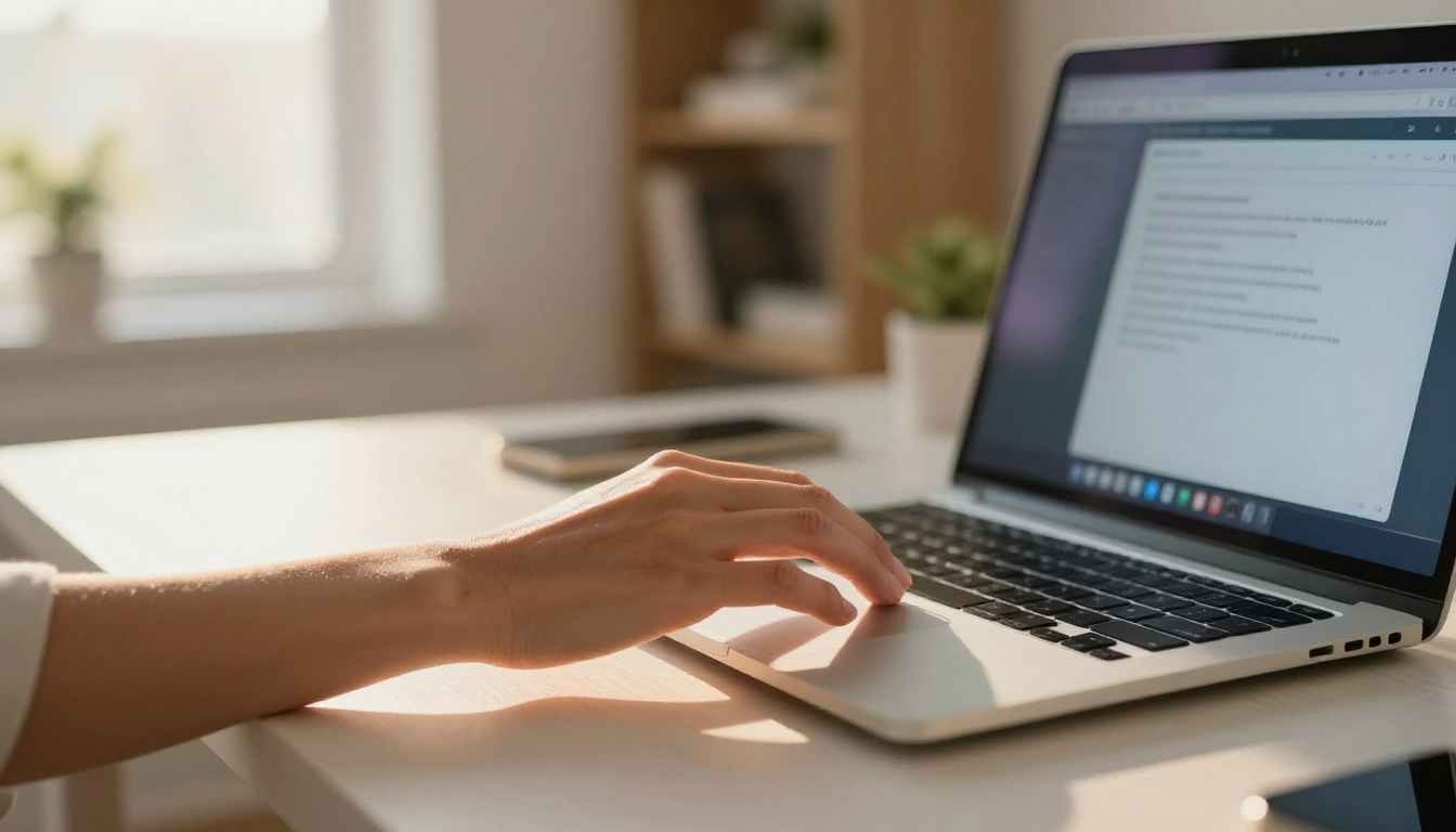 AI creator using laptop for adult content generation