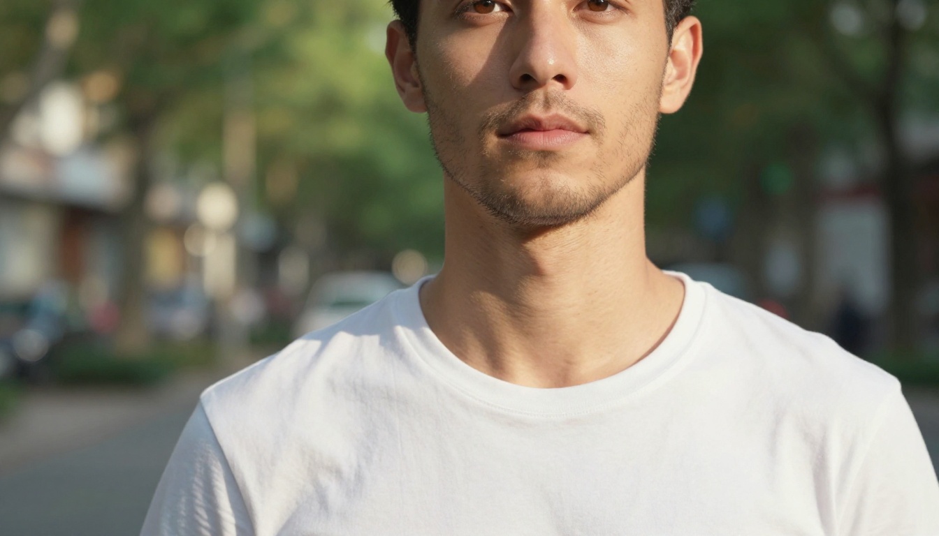 Handsome man portrait in park Handsome man portrait in park