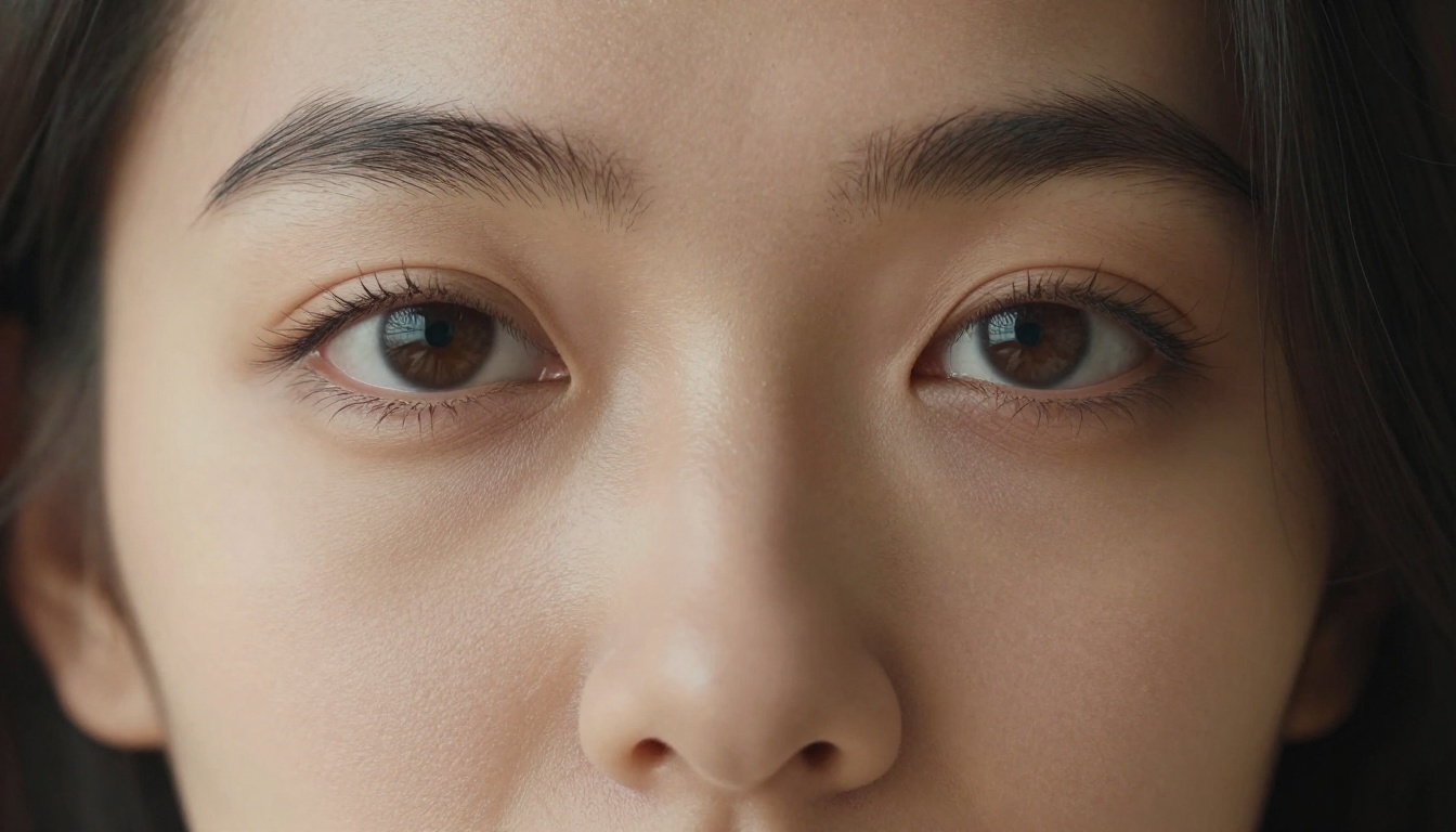 Extreme macro close-up portrait with every skin pore and eyelash visible in photorealistic 8K resolution