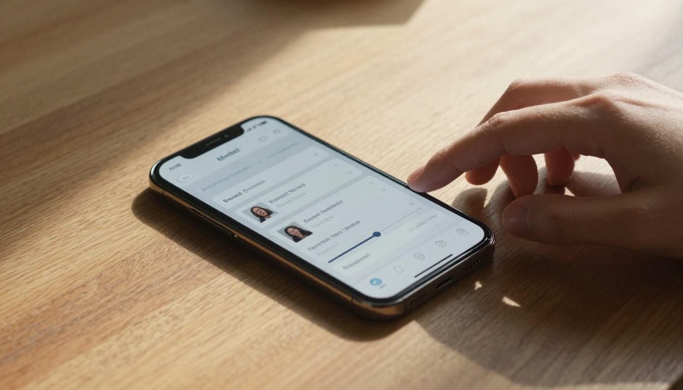 Smartphone displaying AI video generation app interface