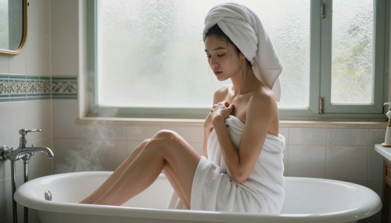 Boudoir Towel Bath Portrait AI