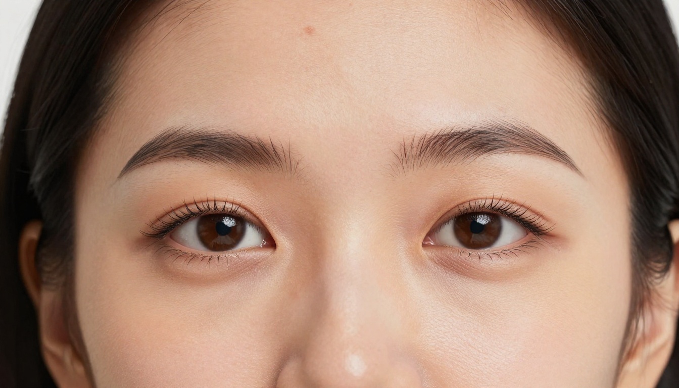 Studio beauty portrait showing authentic skin texture with natural pores and Rembrandt lighting