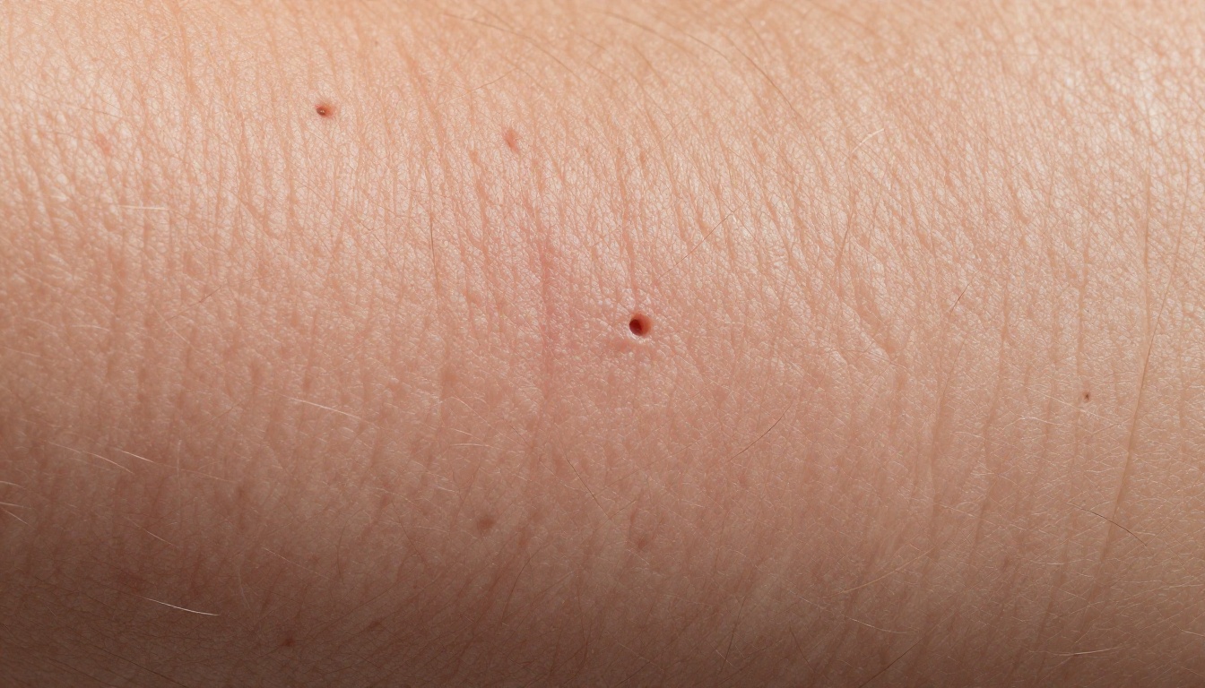 Macro close-up of authentic skin texture showing pores, vellus hair, and subsurface scattering light quality