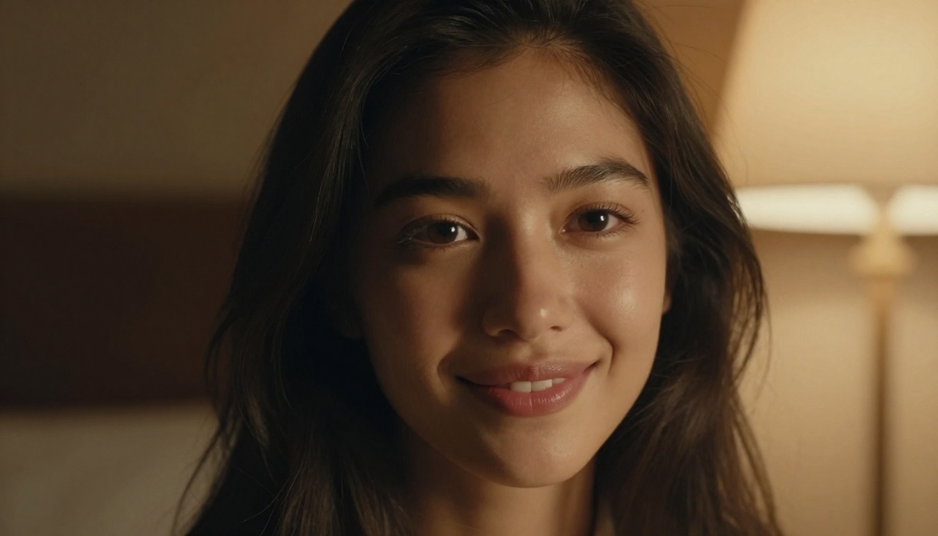 Close-up portrait of AI companion with natural lighting