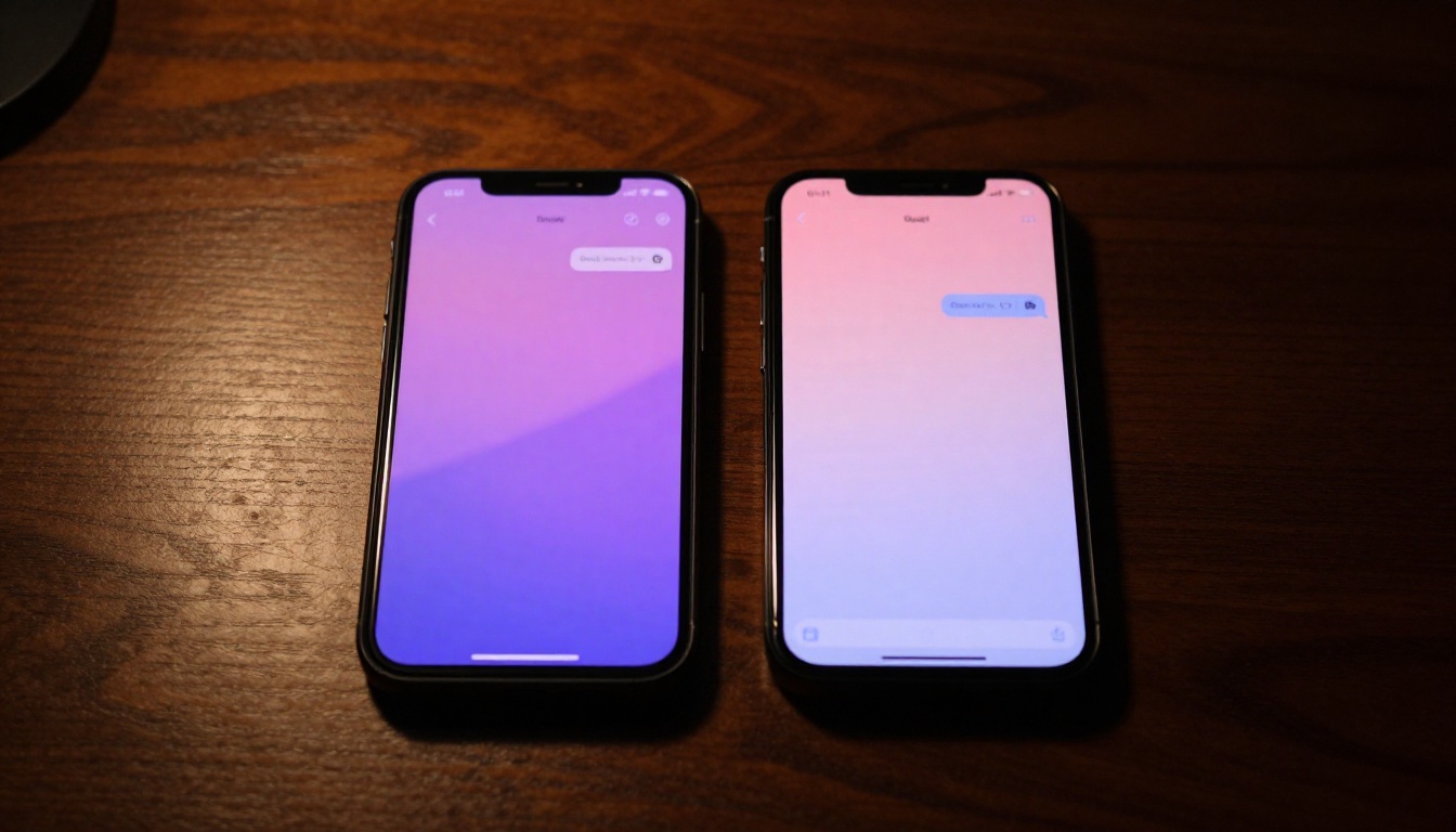 Two smartphones side by side showing AI chat apps