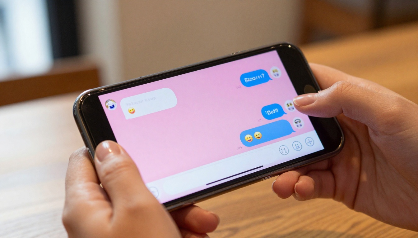 AI chat conversation on smartphone AI chat conversation on smartphone