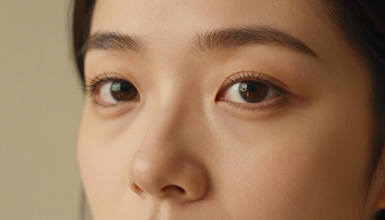 Photorealistic close-up portrait of a woman, warm studio lighting, eyes expressing emotional warmth