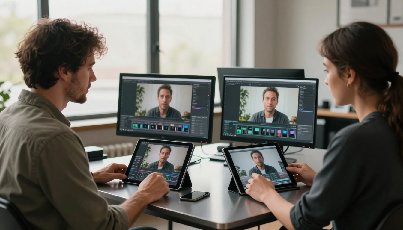Video AI professionals evaluating outputs