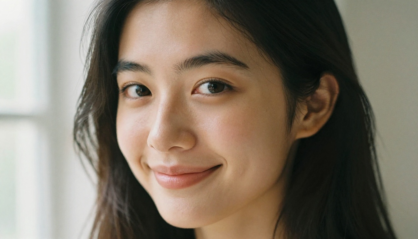 Close-up portrait of woman with expressive eyes