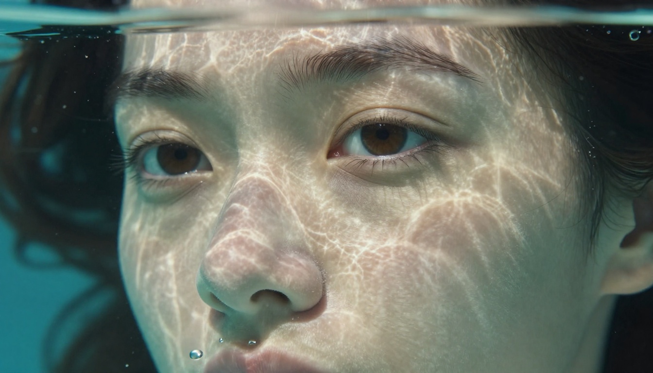 An underwater portrait showing hyper-realistic skin and water detail, achievable only with high-fidelity photorealistic models An underwater portrait showing hyper-realistic skin and water detail, achievable only with high-fidelity photorealistic models
