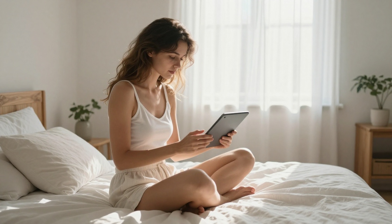 A woman in a bralette in morning bedroom light, showing how prompt-level lighting specificity creates intimate photorealistic atmosphere A woman in a bralette in morning bedroom light, showing how prompt-level lighting specificity creates intimate photorealistic atmosphere