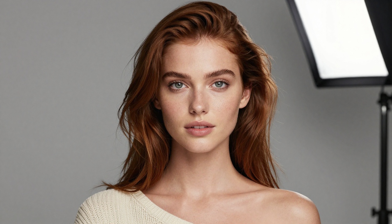 AI-generated photorealistic beauty portrait showing current image quality capabilities