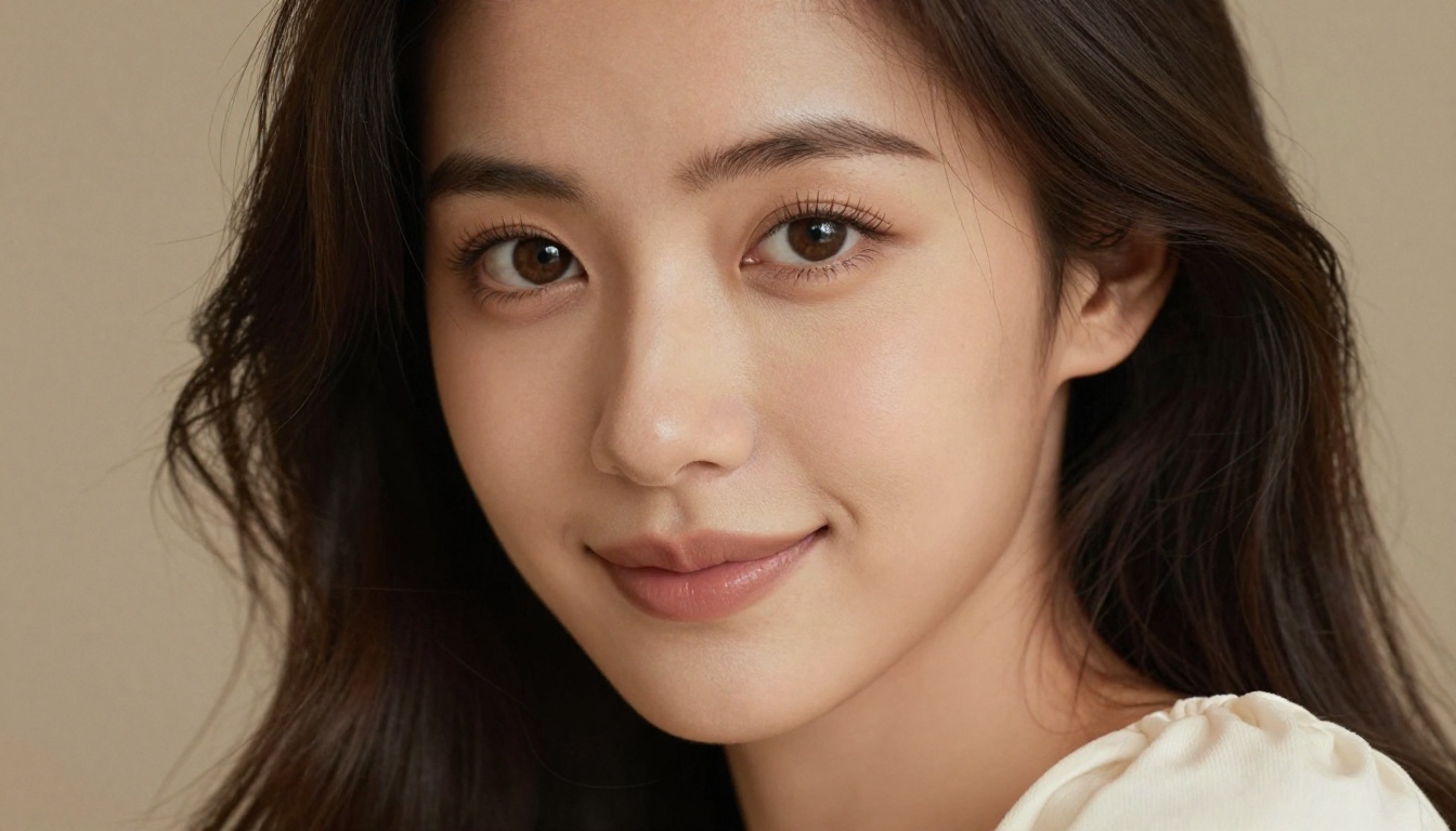 Close-up portrait of woman with knowing smile