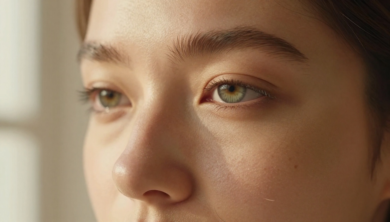Close-up portrait with ultra-sharp skin detail