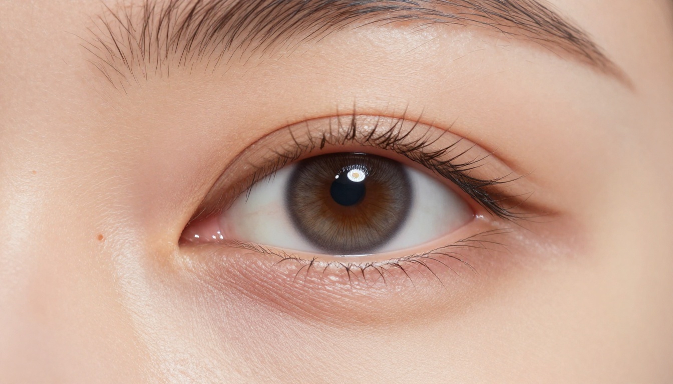 Extreme macro close-up of eye and skin detail, showing the level of texture clarity achievable through AI upscaling on character art