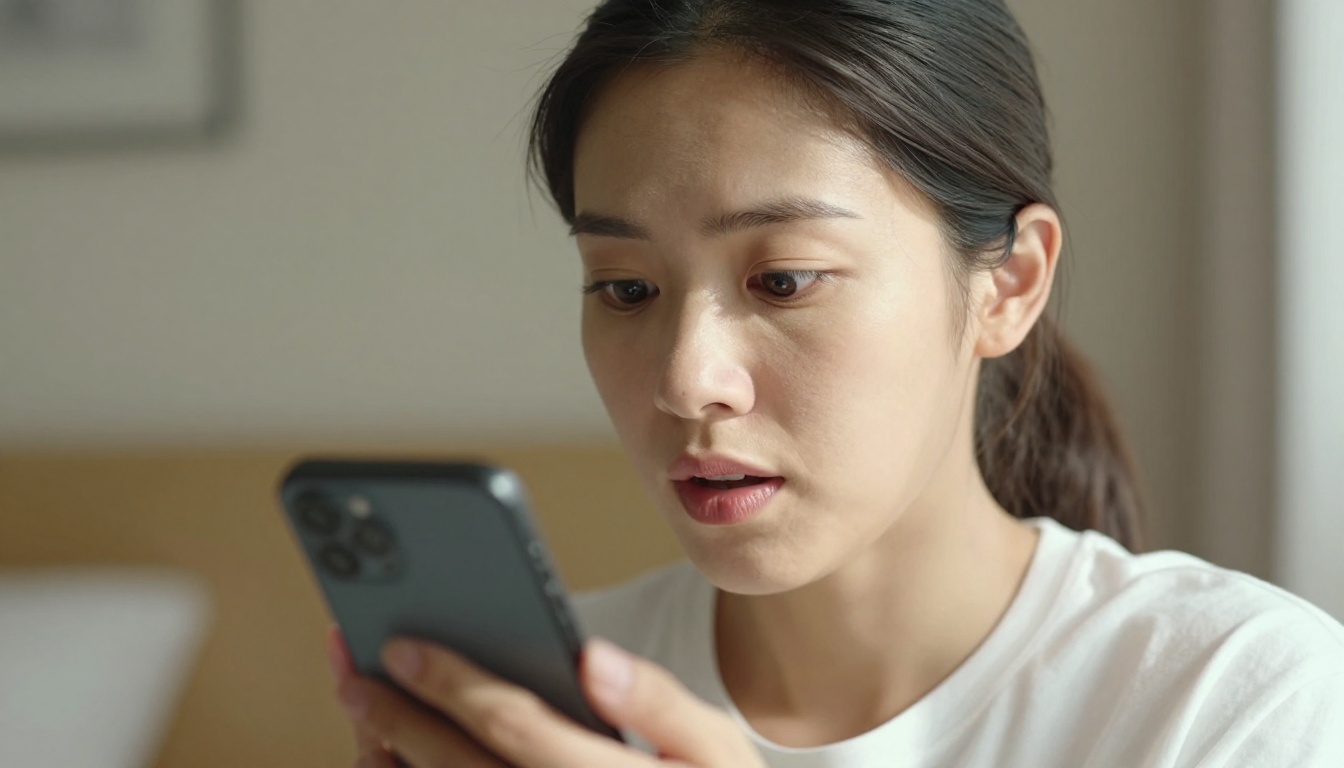 Woman examining two AI companion smartphone interfaces side by side at a cafe desk Woman examining two AI companion smartphone interfaces side by side at a cafe desk