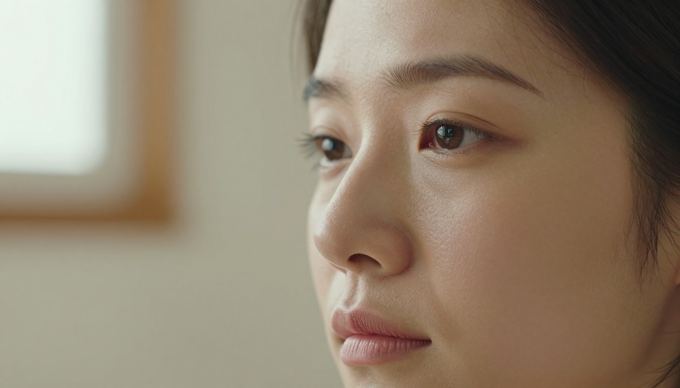 A professional photographer reviewing AI-generated portraits at a studio desk, warm golden light streaming through tall windows