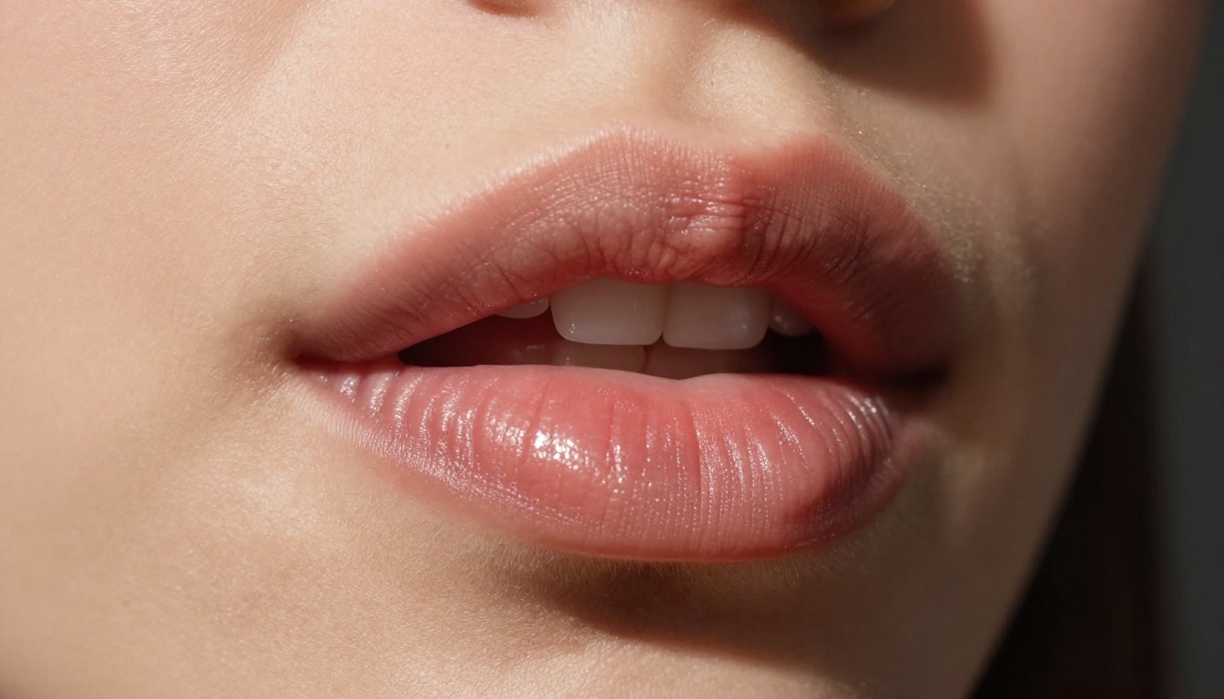 Woman speaking with natural expression captured in warm studio lighting