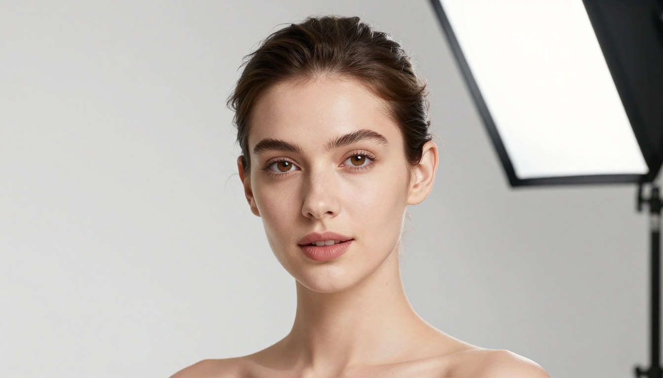 Studio portrait at 3/4 angle with softbox lighting, ideal reference for AI lipsync processing
