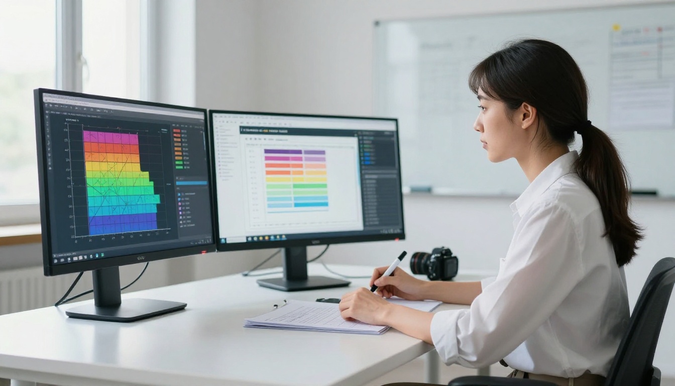 Neural network research visualization on a data scientist's workstation