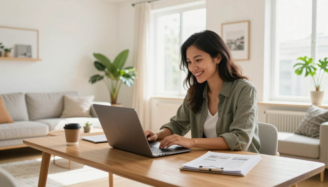 Real estate agent showing a digital property brochure to a client Real estate agent showing a digital property brochure to a client