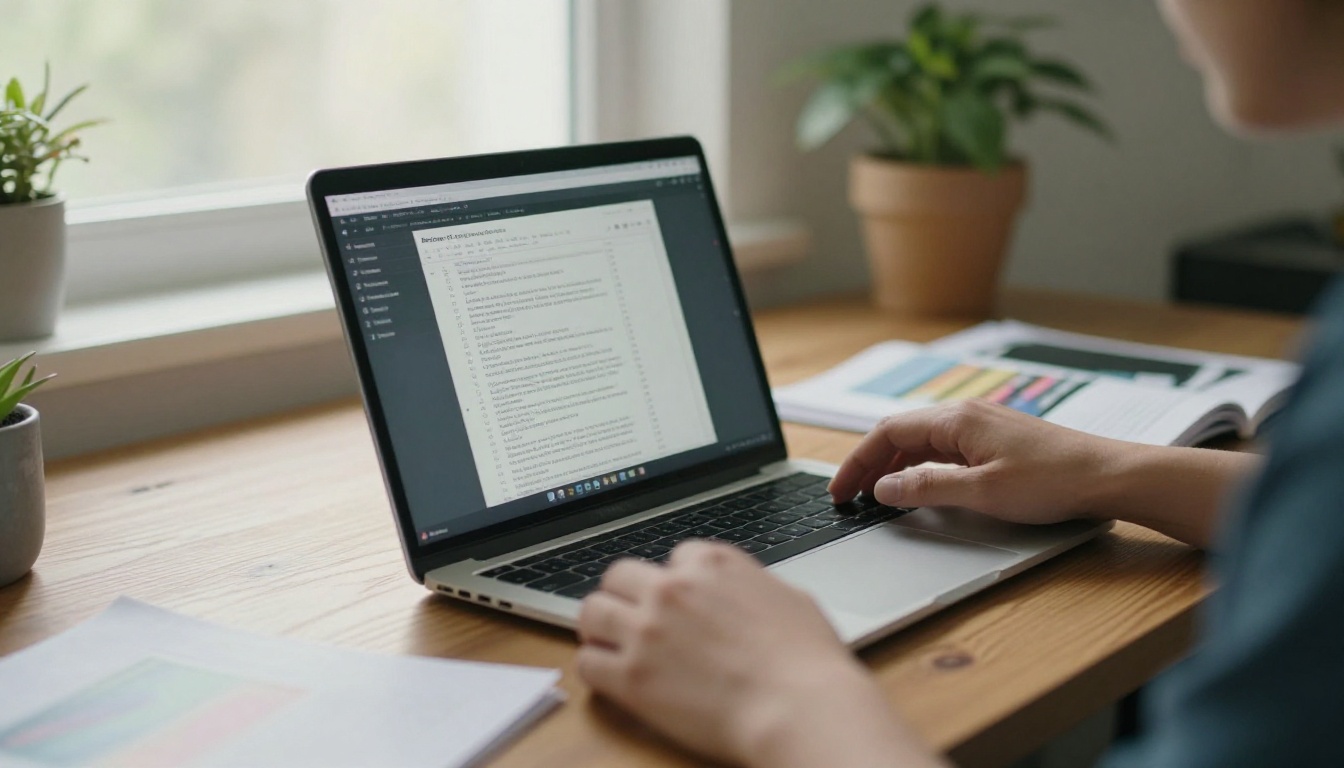 A designer importing a PDF into desktop software A designer importing a PDF into desktop software
