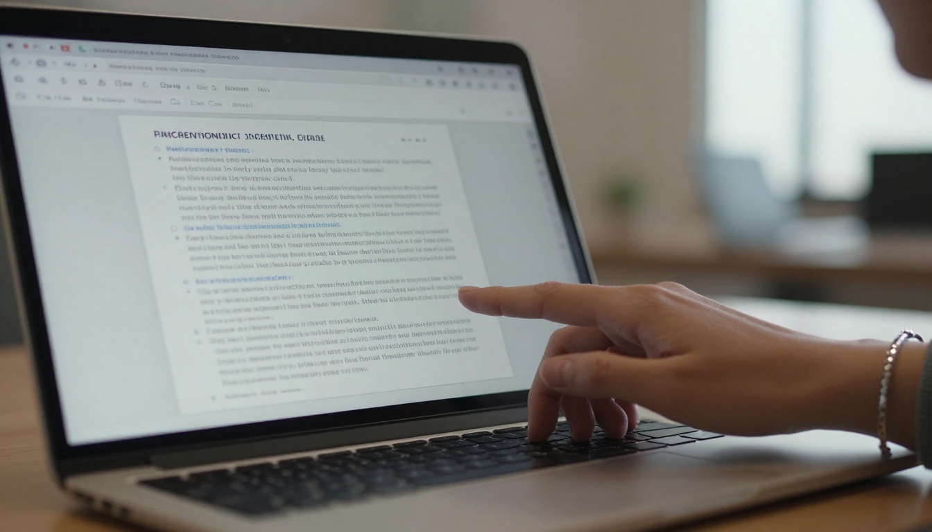 Close-up of a laptop converting a PDF into an interactive page-turning document