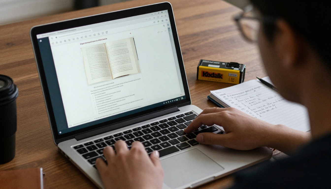 Person sharing a flipbook link from a laptop with a checklist