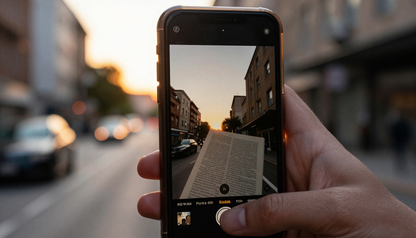 Smartphone showing a booklet style document