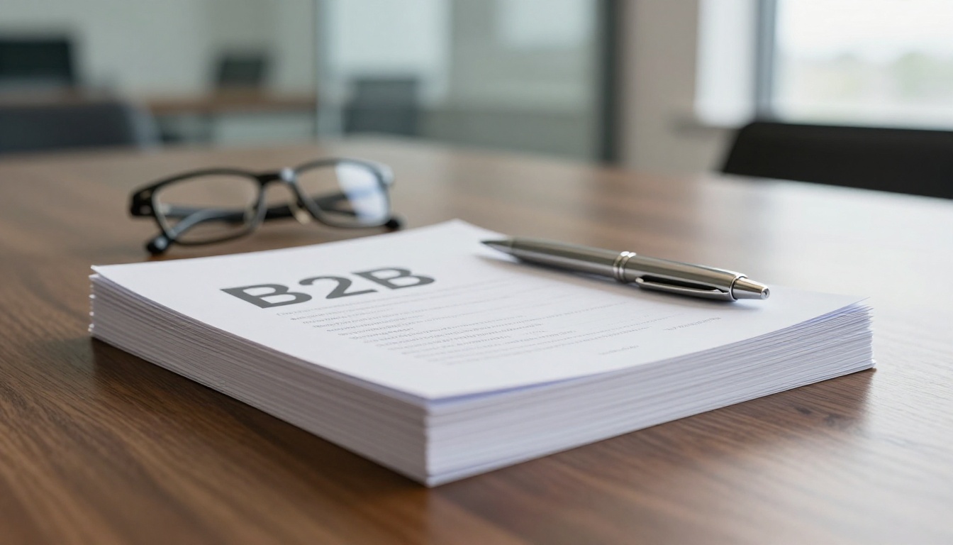 A stack of printed whitepapers on a conference table A stack of printed whitepapers on a conference table