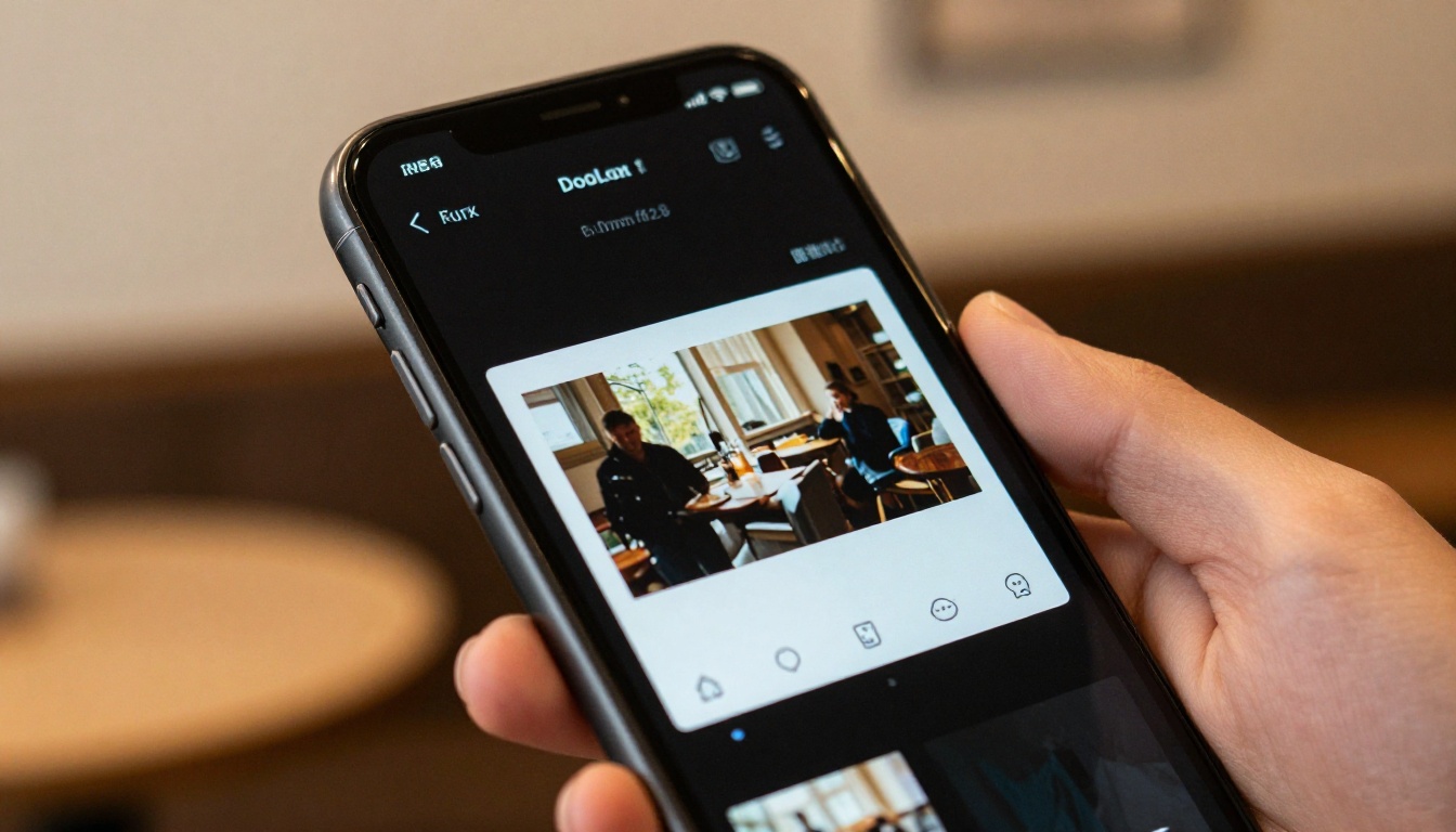 Hand holding a smartphone showing a flipbook magazine Hand holding a smartphone showing a flipbook magazine