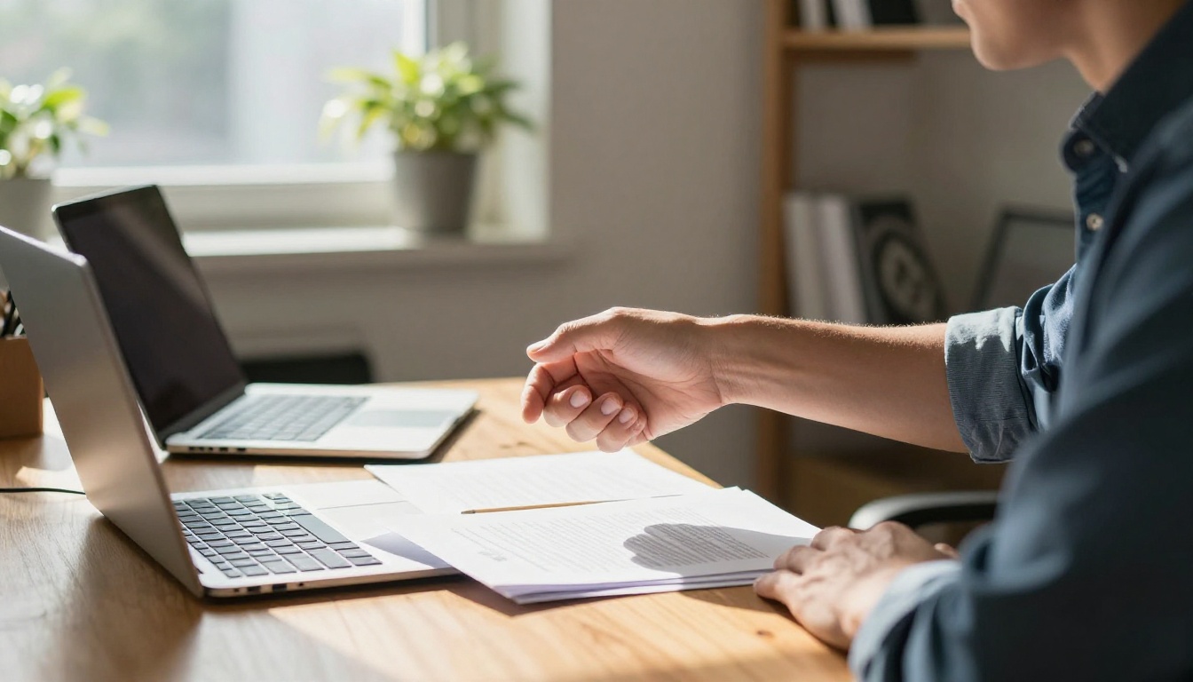Two colleagues shaking hands across a desk after signing a reseller agreement Two colleagues shaking hands across a desk after signing a reseller agreement