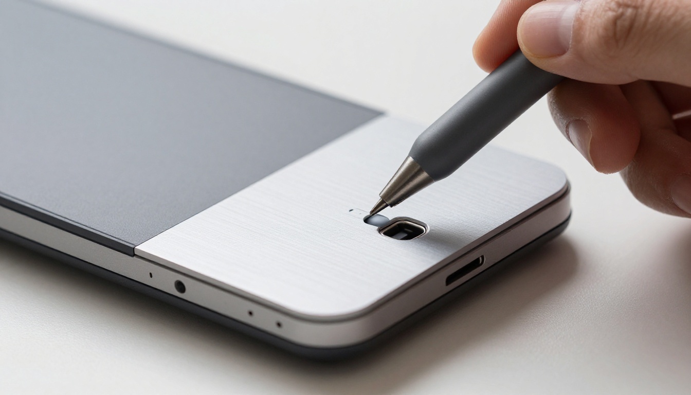 Macro of a Chromebook trackpad and port