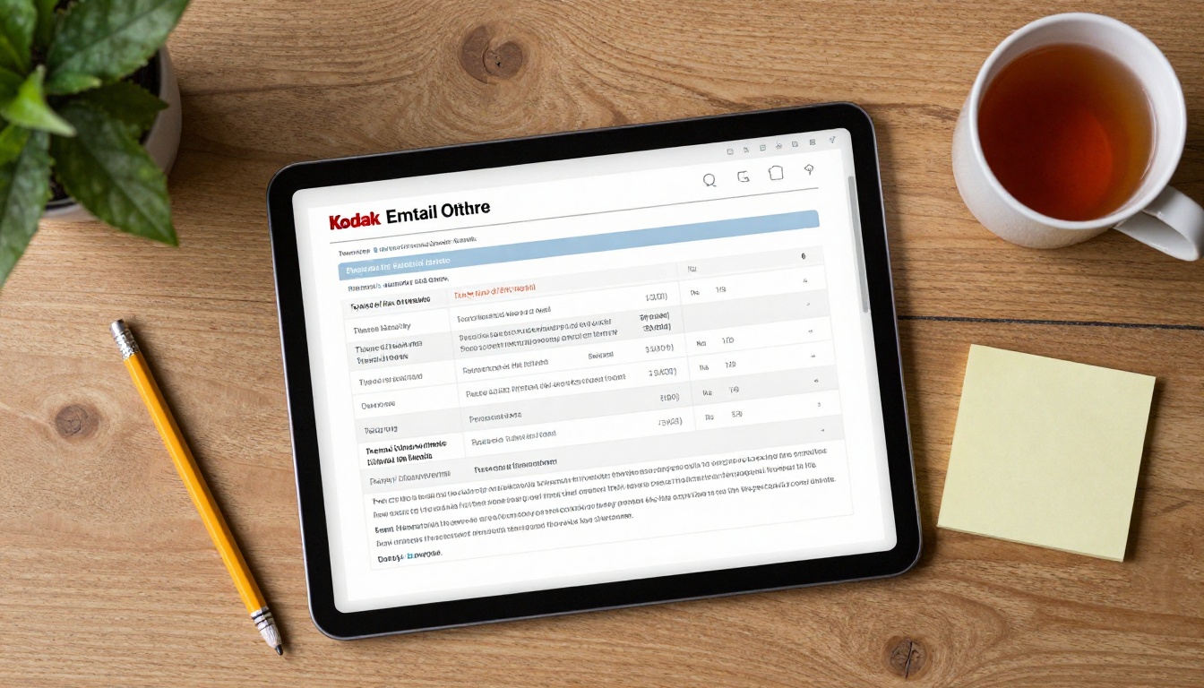 Creative planning a newsletter ranking with notes and a tablet