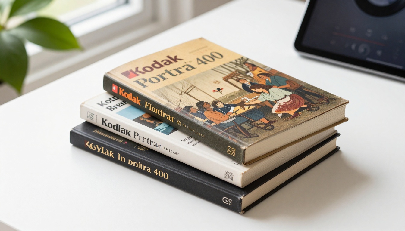 A stack of paperbacks beside a tablet showing a digital flipbook A stack of paperbacks beside a tablet showing a digital flipbook