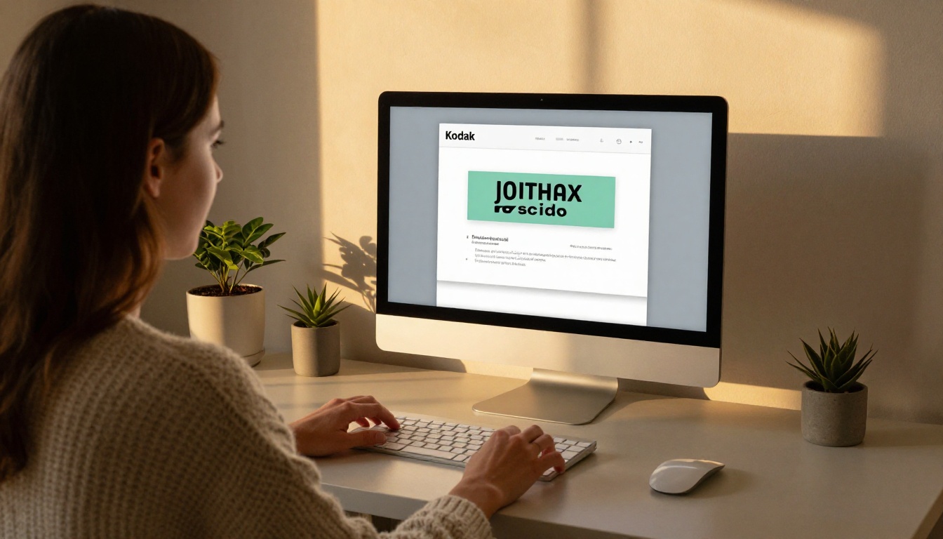Woman reviewing a digital page-turning workbook on a large monitor Woman reviewing a digital page-turning workbook on a large monitor