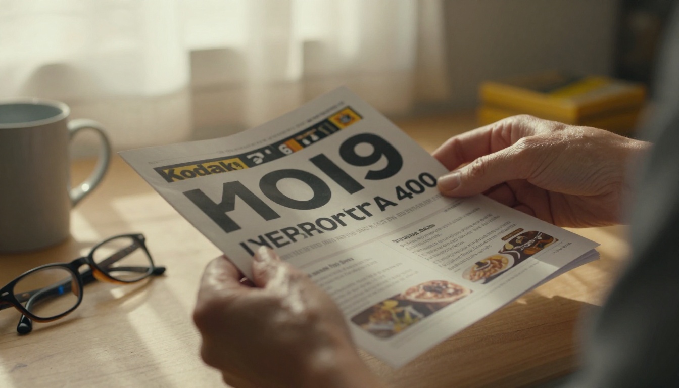 A patient reading a brochure at a sunlit kitchen table