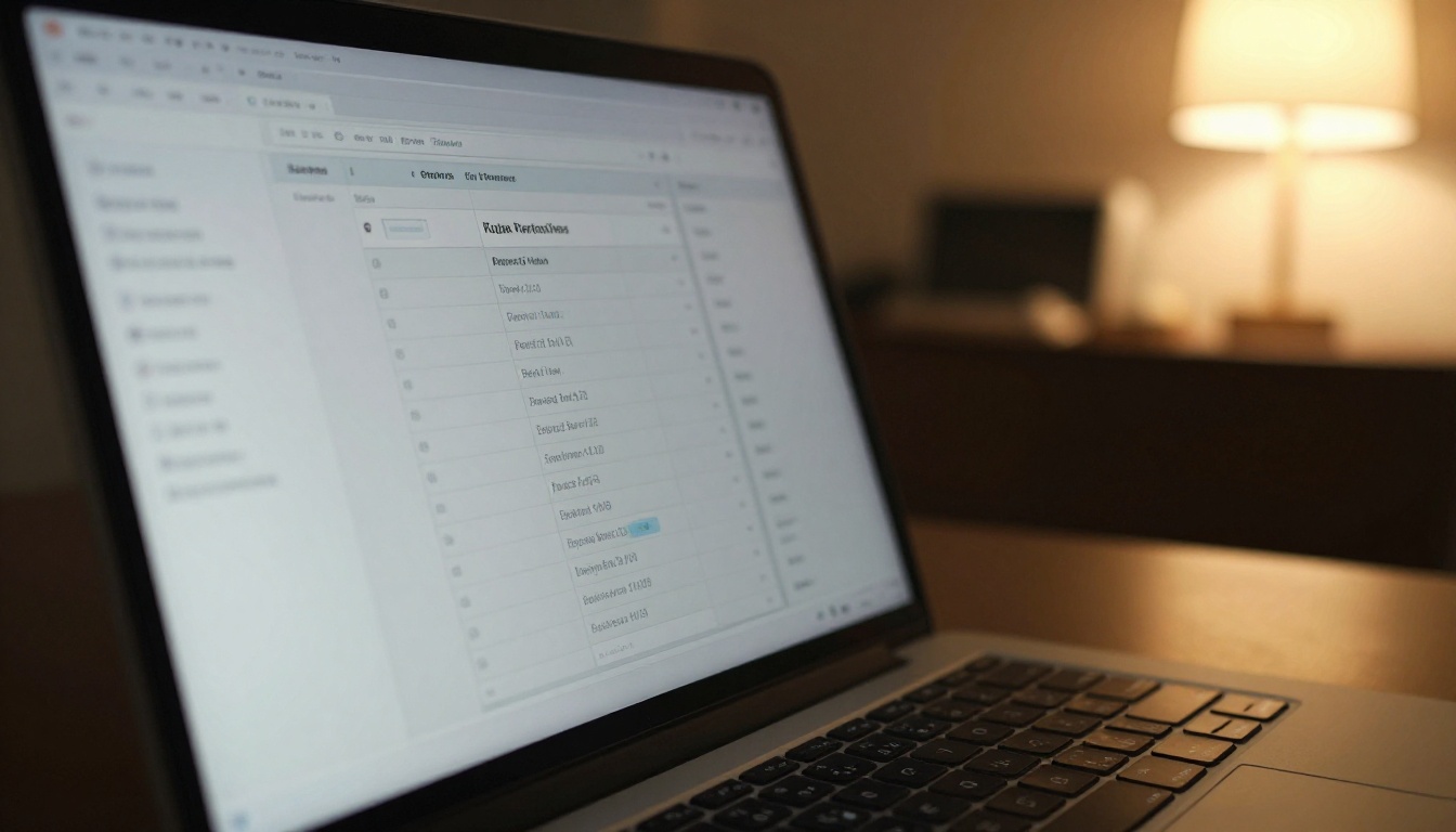 Laptop screen showing a dashboard of page views for a digital document