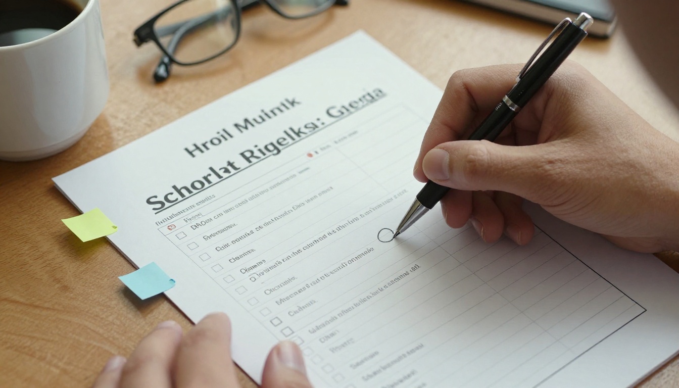 Printed school board agenda packet with a pen circling an item Printed school board agenda packet with a pen circling an item