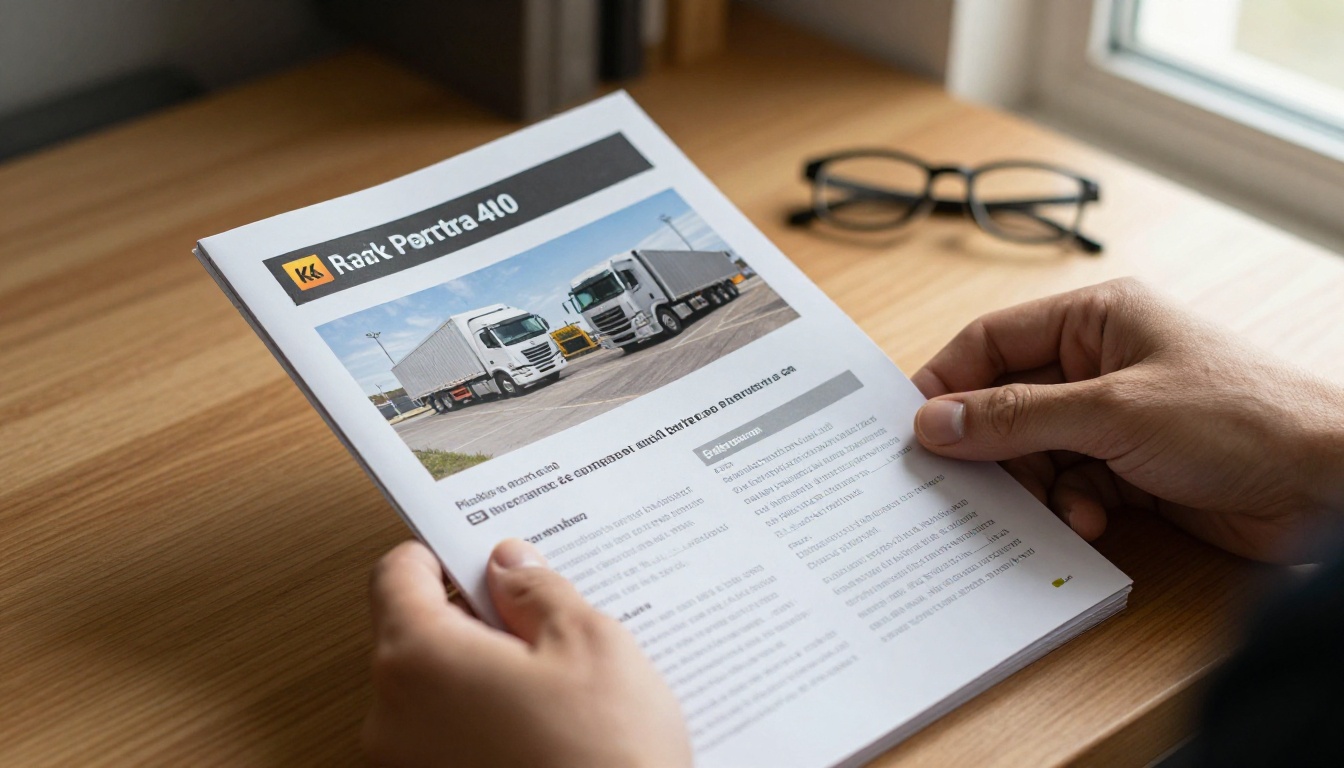 Hands flipping through a printed company profile brochure Hands flipping through a printed company profile brochure