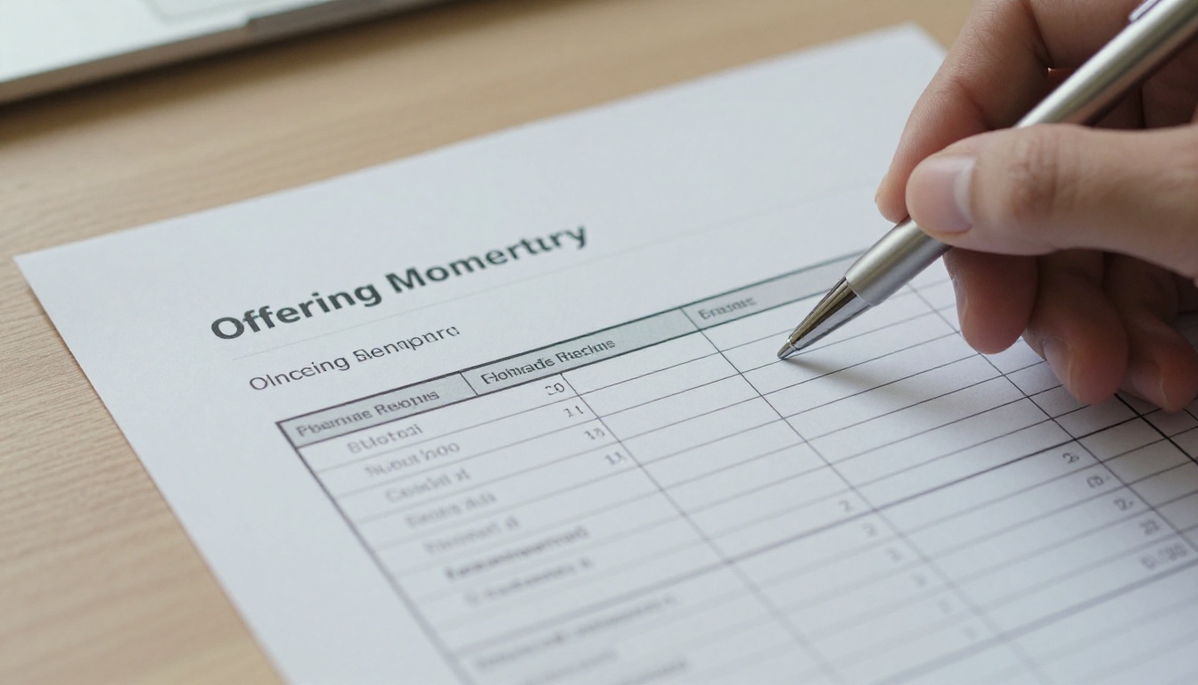 Executive summary page of an offering memorandum on a desk Executive summary page of an offering memorandum on a desk