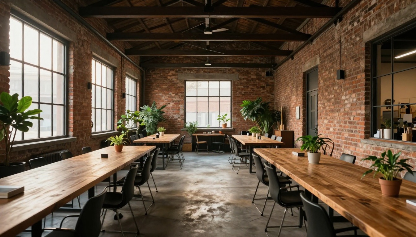 Renovated industrial warehouse converted into creative office space Renovated industrial warehouse converted into creative office space