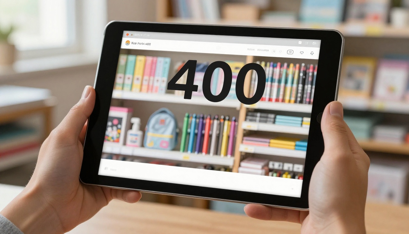 Shopkeeper's hands holding a tablet showing a page turning product catalogue Shopkeeper's hands holding a tablet showing a page turning product catalogue